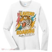 The Heavens Are Roaring Tiger Christian Meme Women's Long Sleeve Shirt thumb 0