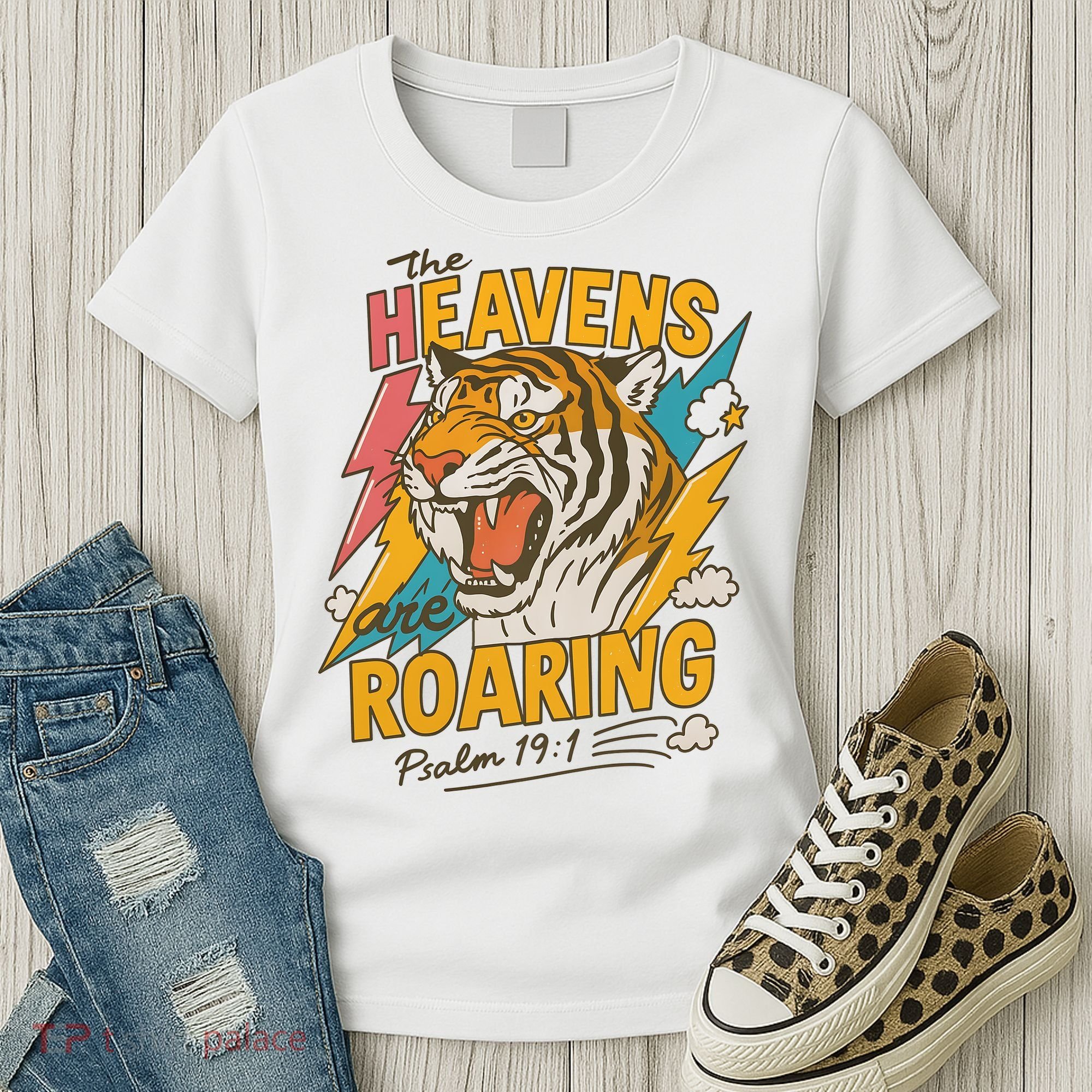 The Heavens Are Roaring Tiger Christian Meme Women's T-Shirt