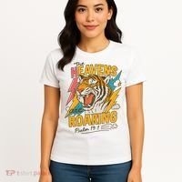 The Heavens Are Roaring Tiger Christian Meme Women's T-Shirt thumb 4