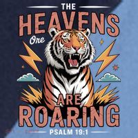 The Heavens Are Roaring Believer Bible Verse Faith Christian Church Raglan Baseball Sleeve Shirt thumb 2