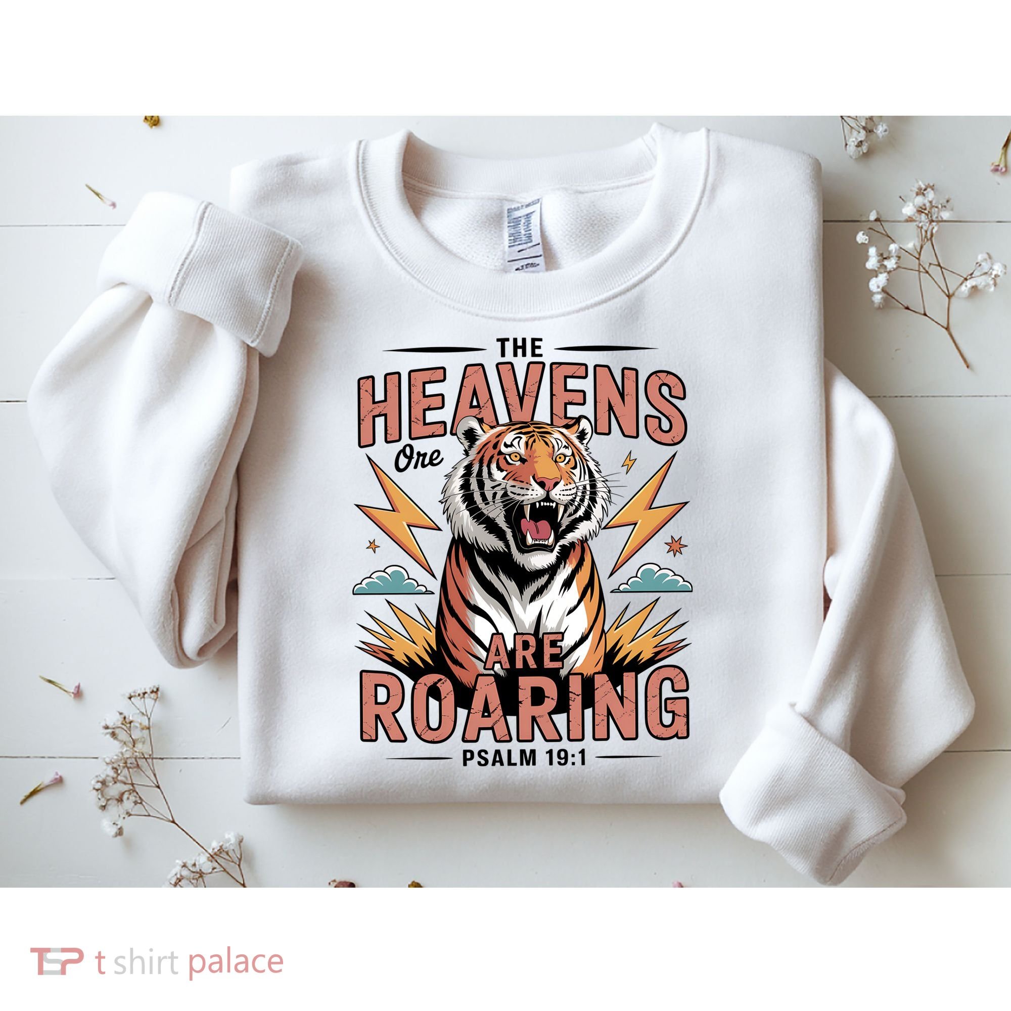 The Heavens Are Roaring Believer Bible Verse Faith Christian Church Sweatshirt