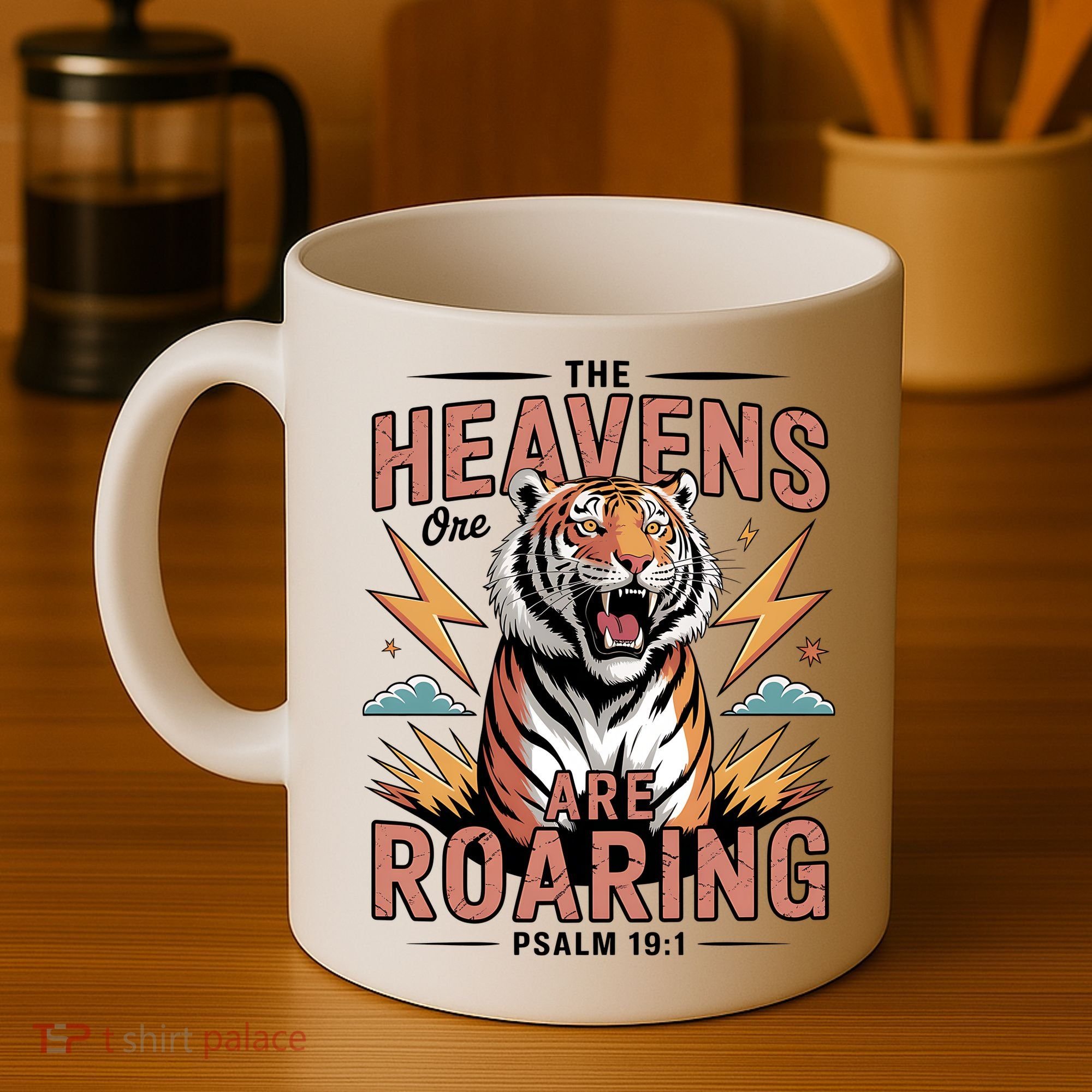 The Heavens Are Roaring Believer Bible Verse Faith Christian Church Coffee Mug