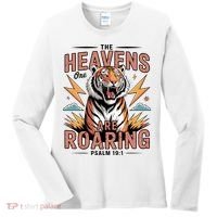 The Heavens Are Roaring Believer Bible Verse Faith Christian Church Women's Long Sleeve Shirt thumb 0