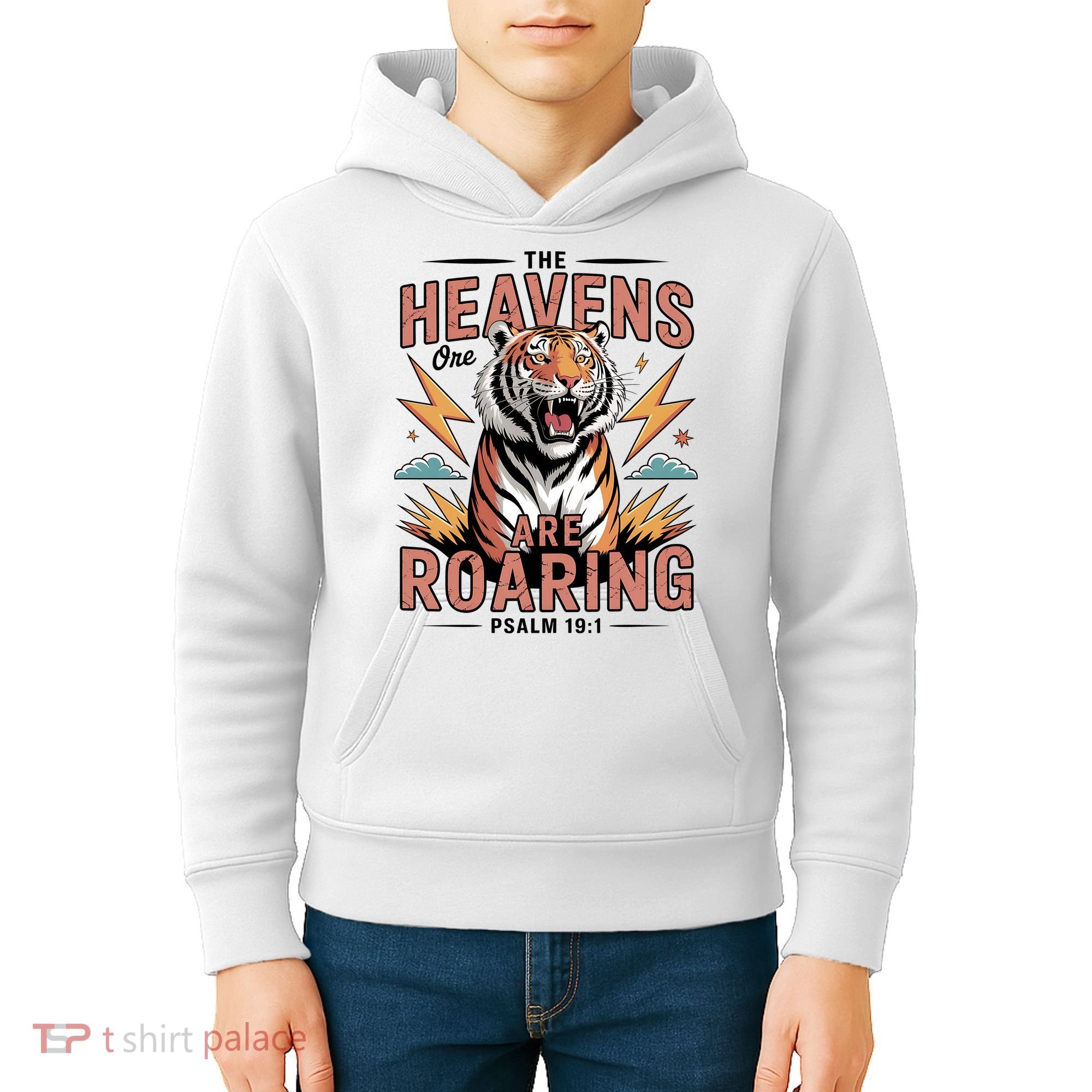 The Heavens Are Roaring Believer Bible Verse Faith Christian Church Kids Hoodie