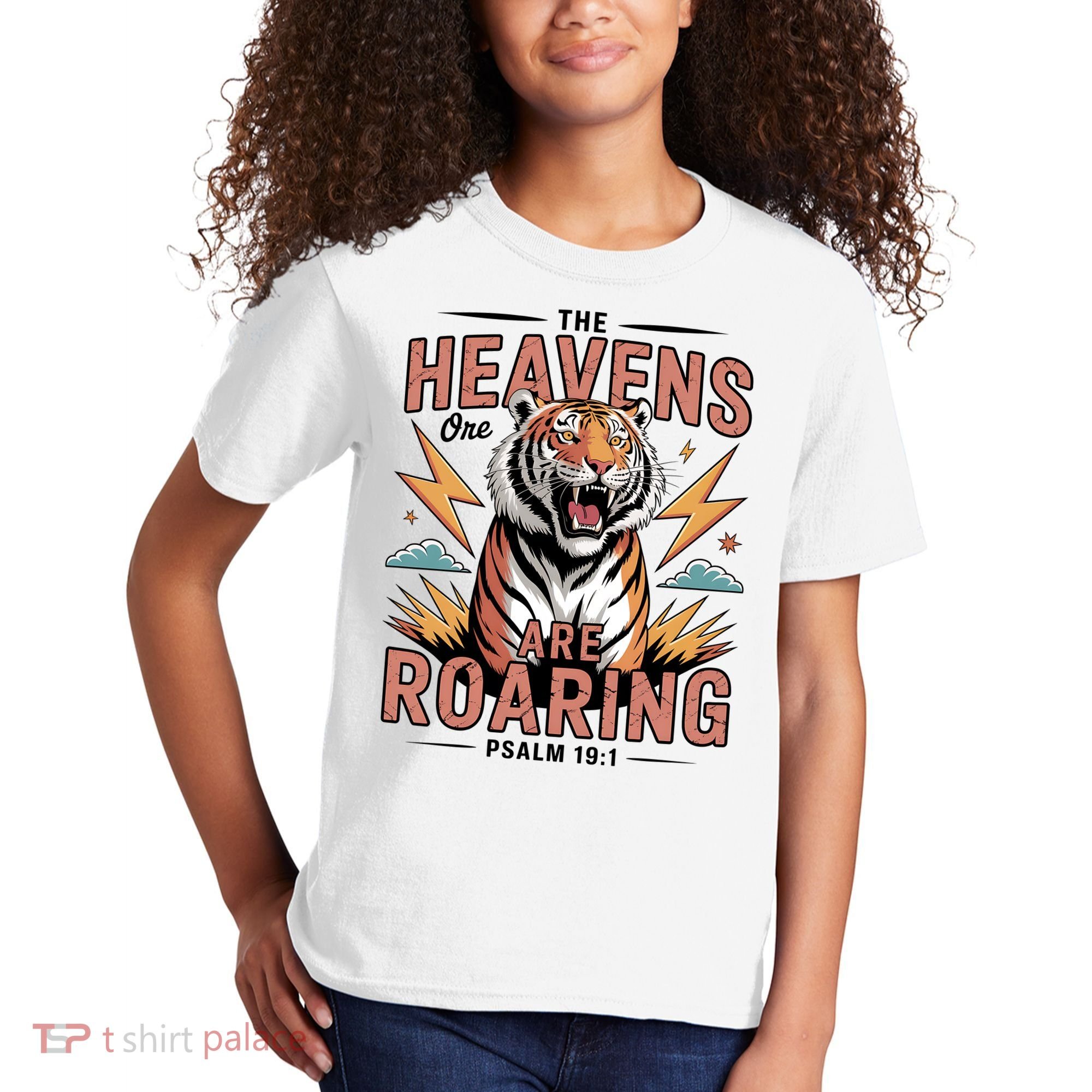 The Heavens Are Roaring Believer Bible Verse Faith Christian Church Kids T-Shirt