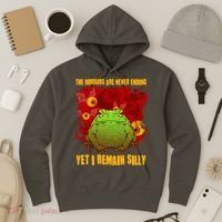 The Horrors Are Never Ending Yet I Remain Silly Frog Toad Hoodie thumb 3