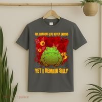 The Horrors Are Never Ending Yet I Remain Silly Frog Toad T-Shirt thumb 2