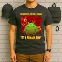 The Horrors Are Never Ending Yet I Remain Silly Frog Toad T-Shirt thumb 6