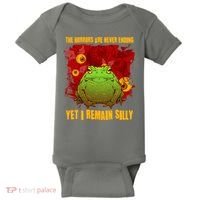 The Horrors Are Never Ending Yet I Remain Silly Frog Toad Baby Bodysuit thumb 0