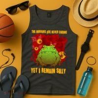 The Horrors Are Never Ending Yet I Remain Silly Frog Toad Tank Top thumb 4