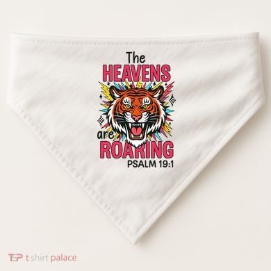 The Heavens Are Roaring Psalm USA-Made Doggie Bandana