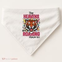 The Heavens Are Roaring Psalm USA-Made Doggie Bandana thumb 0