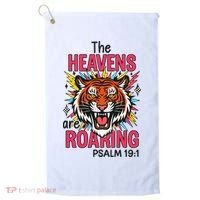The Heavens Are Roaring Psalm Golf Towel thumb 0