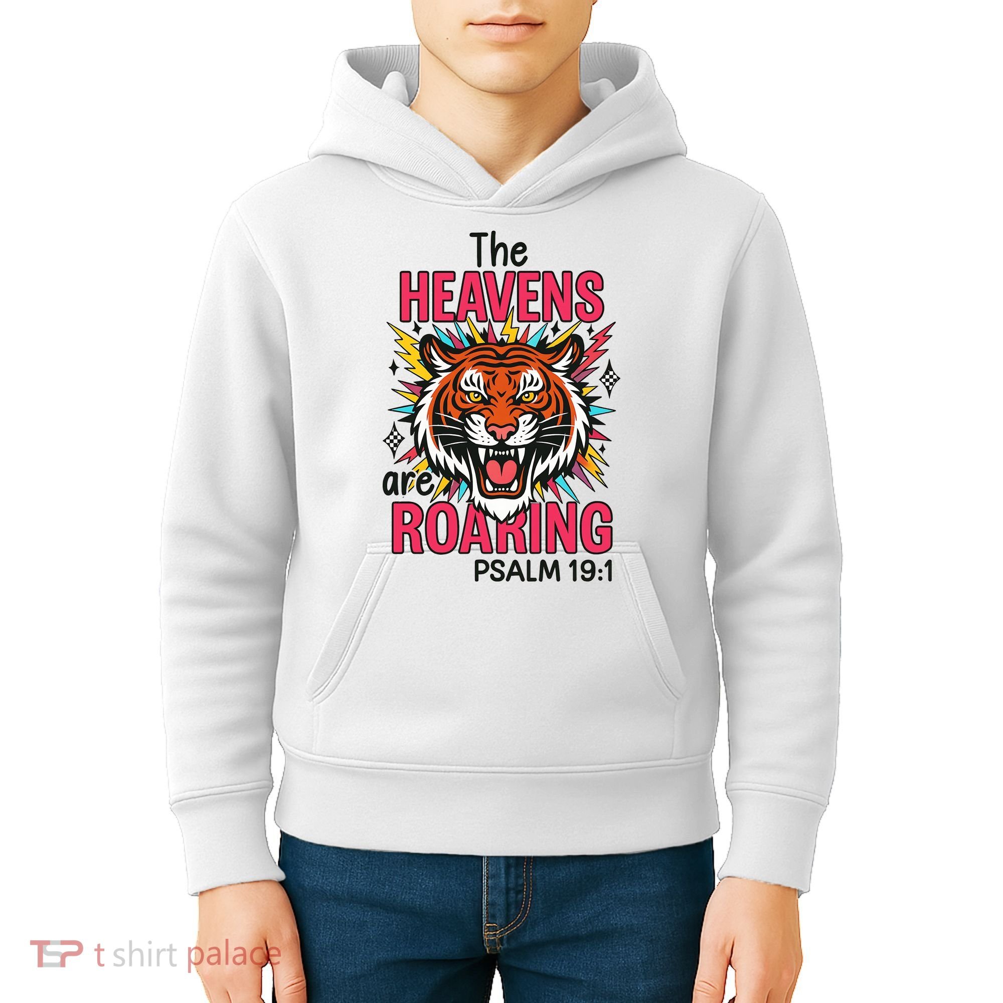 The Heavens Are Roaring Psalm Kids Hoodie