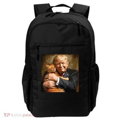 Trump Hugging An Orange Cat 2024 Backpack