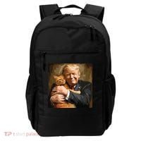 Trump Hugging An Orange Cat 2024 Backpack thumb 0