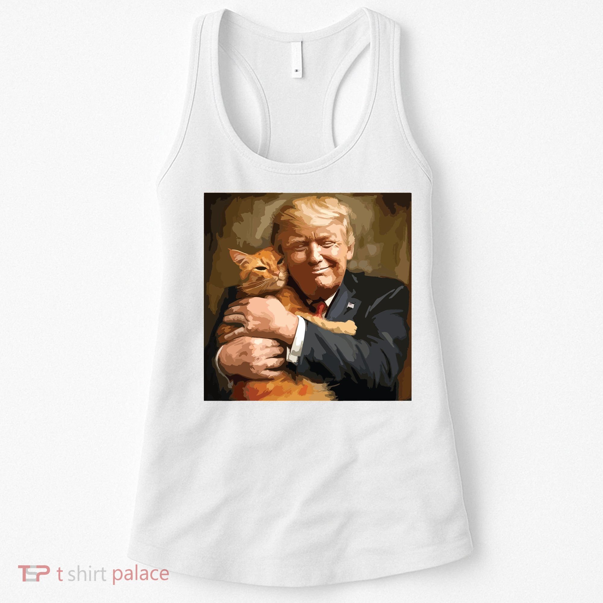 Trump Hugging An Orange Cat 2024 Women's Tank Top