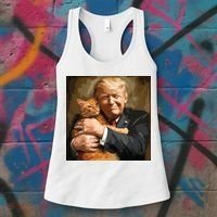 Trump Hugging An Orange Cat 2024 Women's Tank Top thumb 3