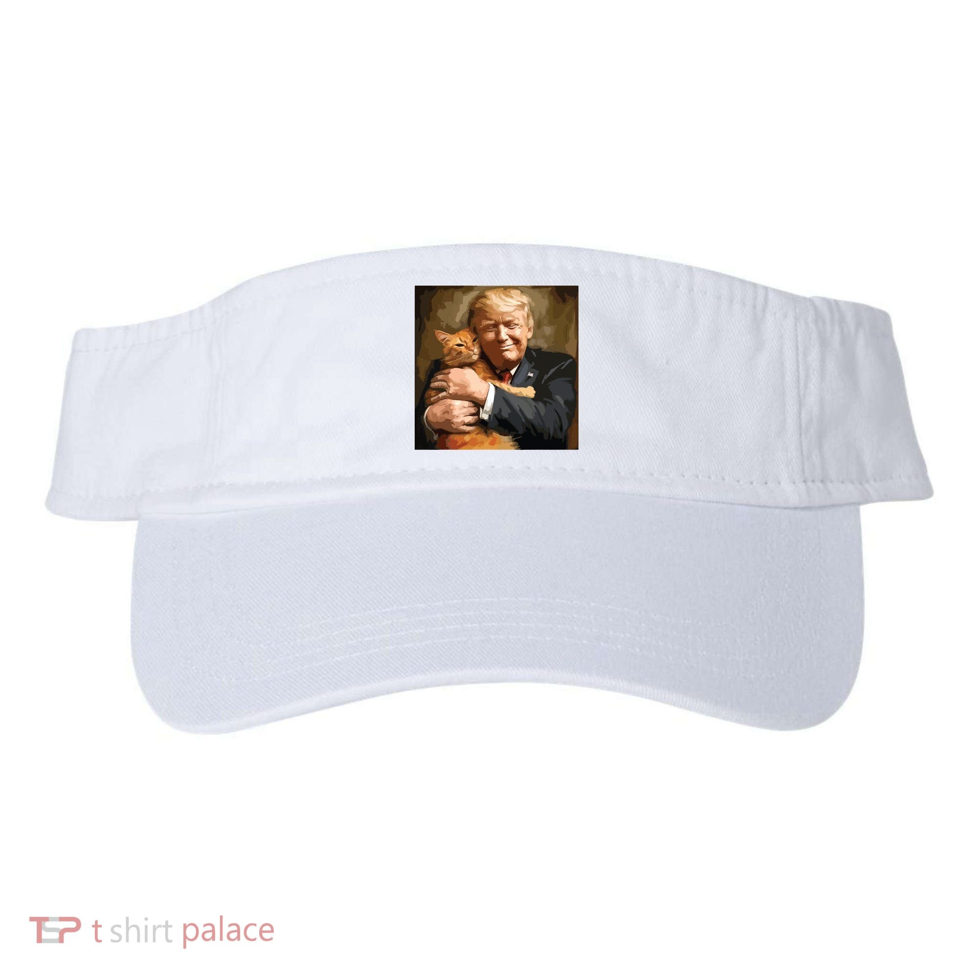 Trump Hugging An Orange Cat 2024 Visor