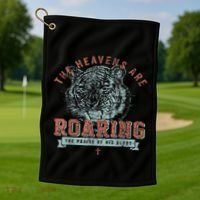 The Heavens Are Roaring Tiger Golf Towel thumb 1