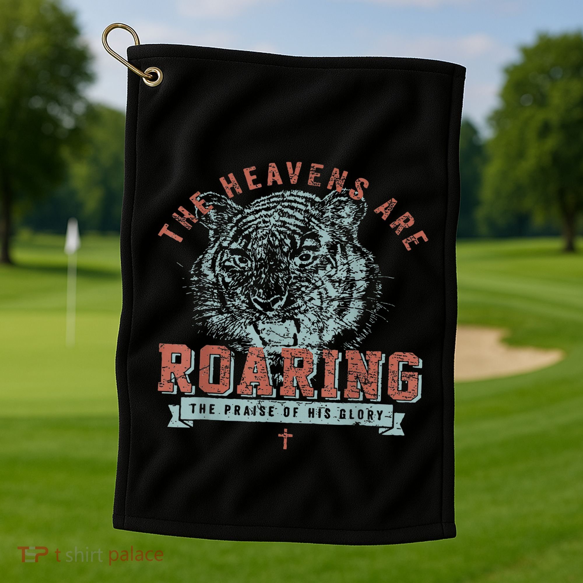 The Heavens Are Roaring Tiger Golf Towel