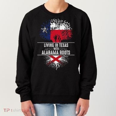Texas Home Alabama Roots State Tree Flag Love Gift Women's Sweatshirt