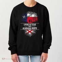Texas Home Alabama Roots State Tree Flag Love Gift Women's Sweatshirt thumb 0