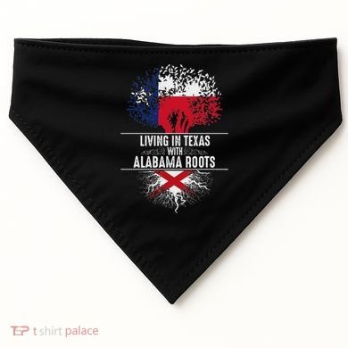 Texas Home Alabama Roots State Tree Flag Love Gift USA-Made Doggie Bandana