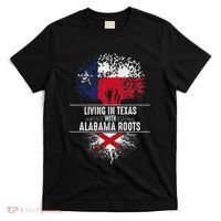 Texas Home Alabama Roots State Tree Flag Love Gift T-Shirt thumb 0