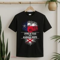 Texas Home Alabama Roots State Tree Flag Love Gift T-Shirt thumb 2