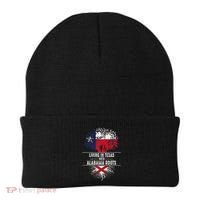 Texas Home Alabama Roots State Tree Flag Love Gift Beanie thumb 0