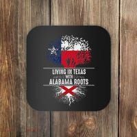 Texas Home Alabama Roots State Tree Flag Love Gift Coaster thumb 0