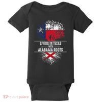 Texas Home Alabama Roots State Tree Flag Love Gift Baby Bodysuit thumb 0