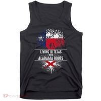 Texas Home Alabama Roots State Tree Flag Love Gift Tank Top thumb 0