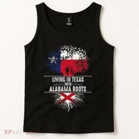 Texas Home Alabama Roots State Tree Flag Love Gift Tank Top thumb 2
