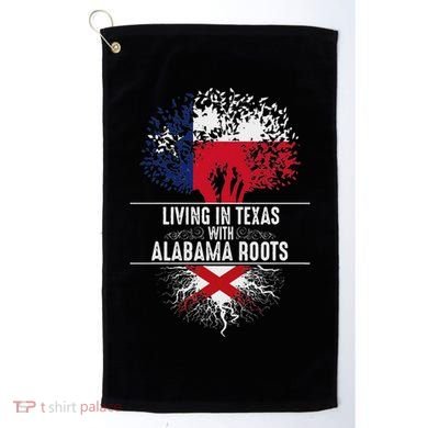 Texas Home Alabama Roots State Tree Flag Love Gift Golf Towel