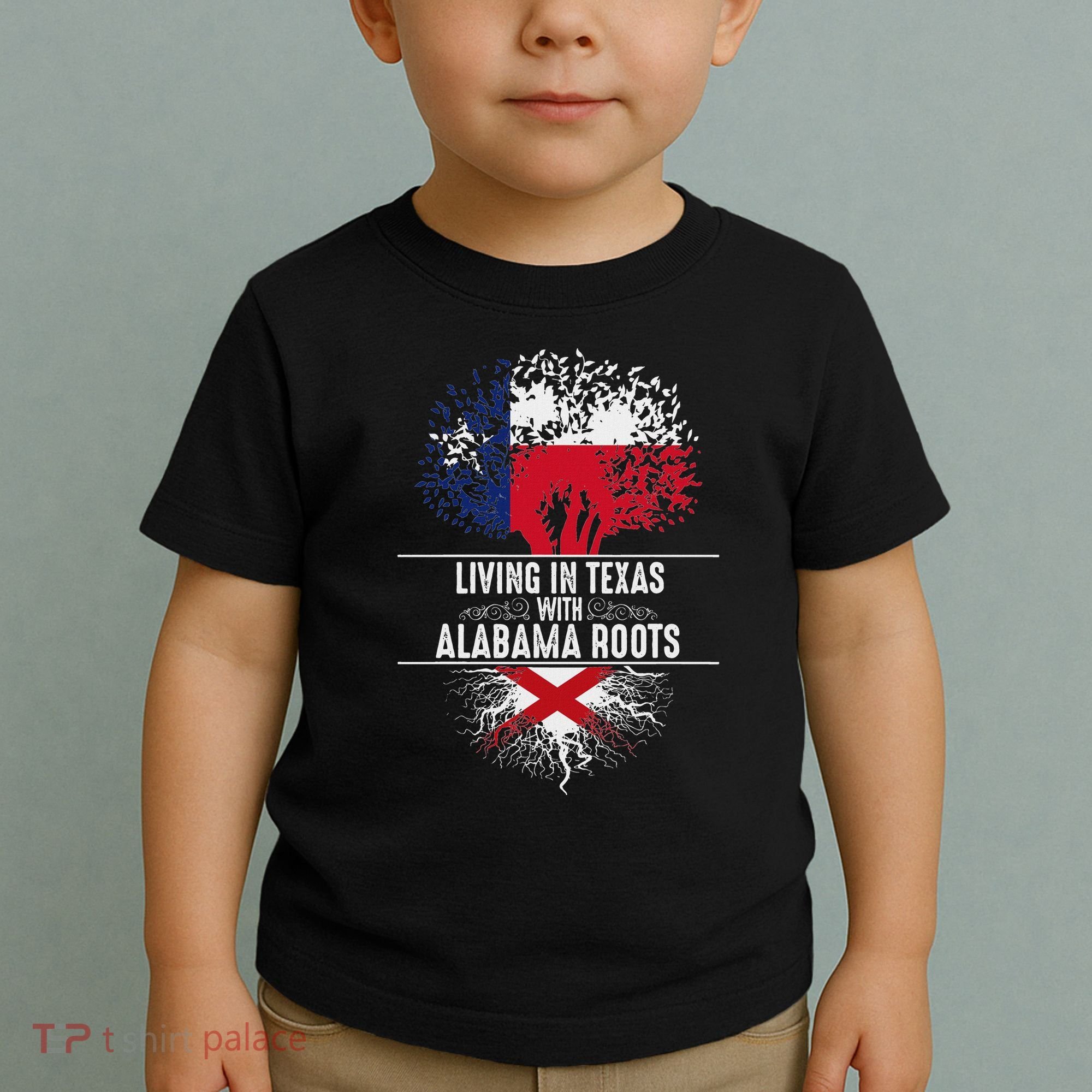Texas Home Alabama Roots State Tree Flag Love Gift Toddler T-Shirt