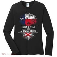 Texas Home Alabama Roots State Tree Flag Love Gift Women's Long Sleeve Shirt thumb 0
