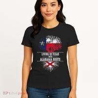 Texas Home Alabama Roots State Tree Flag Love Gift Women's T-Shirt thumb 4