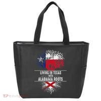 Texas Home Alabama Roots State Tree Flag Love Gift Tote Bag thumb 0
