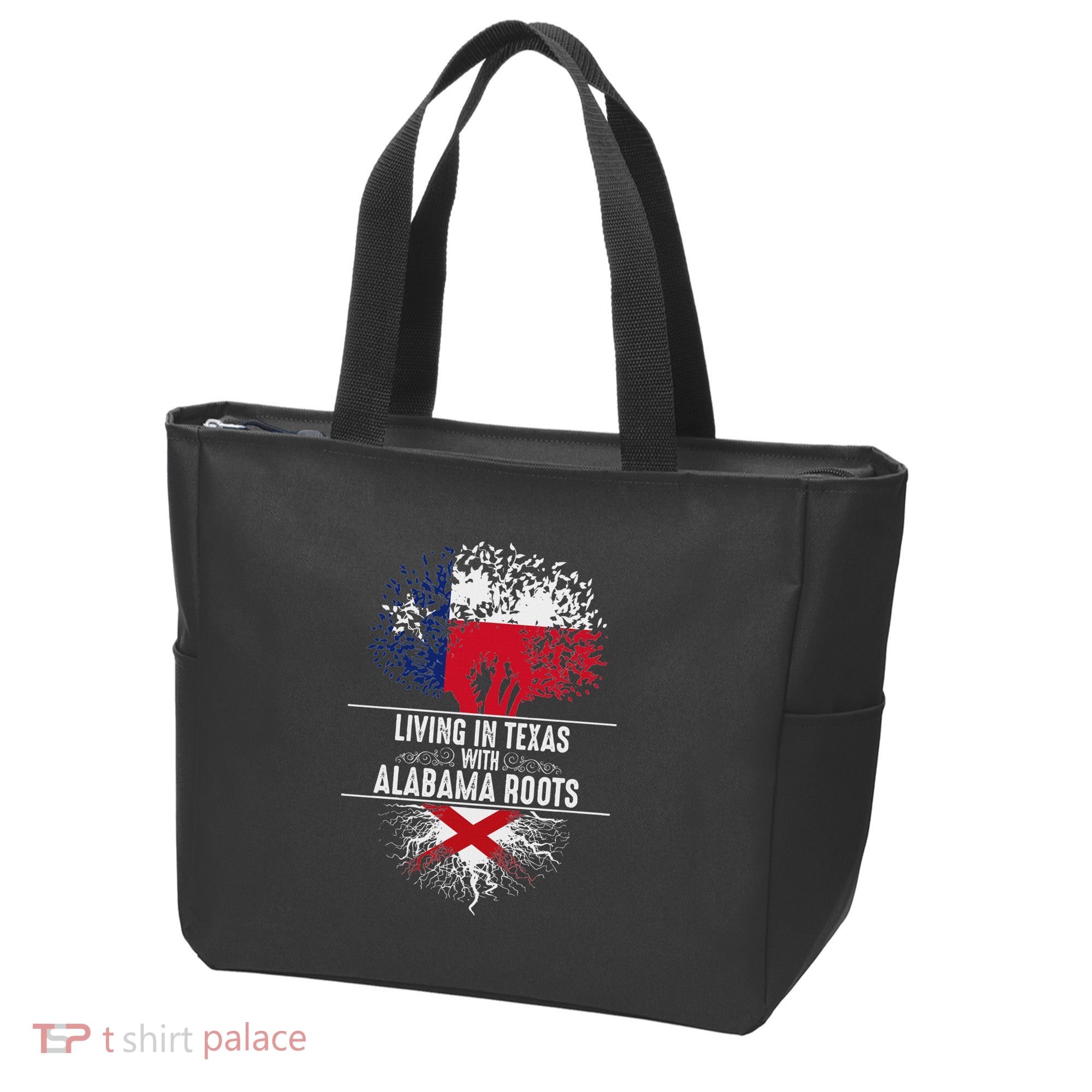 Texas Home Alabama Roots State Tree Flag Love Gift Tote Bag