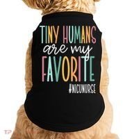 Tiny Humans Are My Favorite NICU Nurse Doggie Tank thumb 0