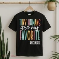 Tiny Humans Are My Favorite NICU Nurse T-Shirt thumb 2