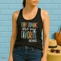 Tiny Humans Are My Favorite NICU Nurse Women's Tank Top thumb 2
