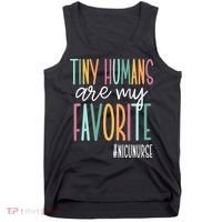 Tiny Humans Are My Favorite NICU Nurse Tank Top thumb 0