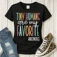 Tiny Humans Are My Favorite NICU Nurse Women's T-Shirt thumb 3