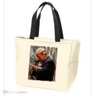 Trump Hugging An Orange Cat 2024 Make Cats Safe Again Tote Bag thumb 3