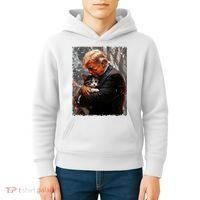 Trump Hugging An Orange Cat 2024 Make Cats Safe Again Kids Hoodie thumb 4