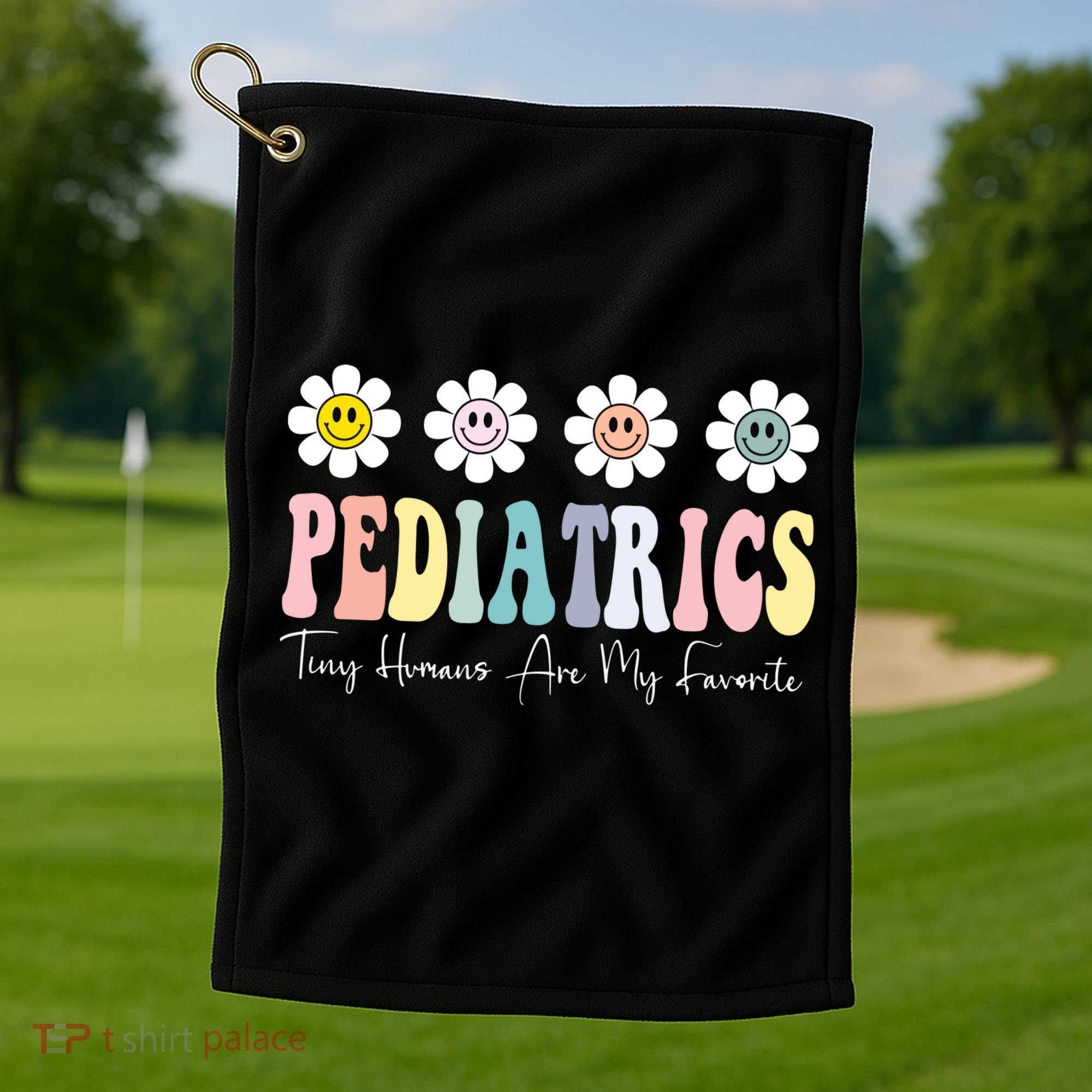 Tiny Humans Are My Favorite Pediatrics Nicu Peds Nurse Long Sleeve Golf Towel