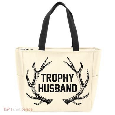 Trophy Husband Antler Tote Bag